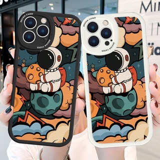 IPhone 11 Pro MAX SE 2020 X XS XR 6 6S 7 8 Plus 2022 Compatible เคสไอโฟน สำหรับ Case NASA Astronaut เคส เคสโทรศัพท์ เคสมือถือ Cover Cases