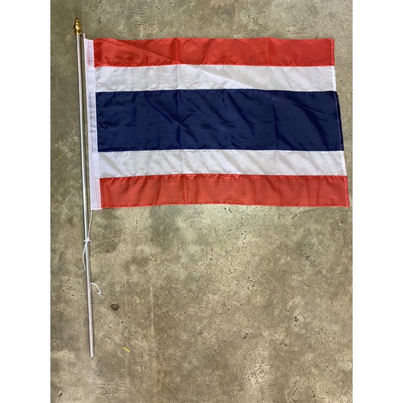 ธงชาติไทย ขนาดกลาง มีเสาธง ยาว 75ซม. หัวบัวสีทอง ผ้ากว้าง 60X40ซม | Shopee  Thailand