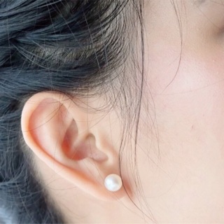 ต่างหูมุกแท้ เงินแท้92.5 💯% Freshwater Pearl featured 92.5 Stud Earrings