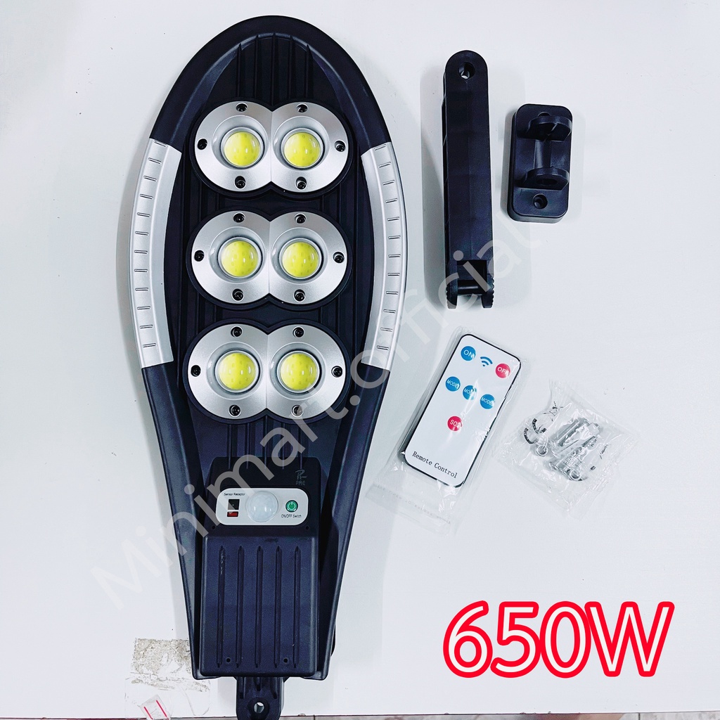 650w 440w ไฟ LED แผงโซลาร์เซลล์ โคมไฟโซลาร์เซลล์ Solar light ไฟโซล่าเซลล์ Solar Cell กันน้ำ รีโมท ไฟสนาม กลางแจ้ง