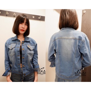 •Jeans Jacket เนื้อผ้ายีนส์เเบบยืด