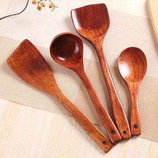 Solid Wood Shovel Non-stick Special Spatula kit Wooden Wooden Spatula Shovel Rice Spoon Wood Soup Spoons Kitchen Tools 餐具 汤勺 饭勺