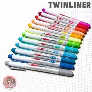 Twinliner 12สี  เลือกสีได้.  🎃ปากกาเน้นข้อความ