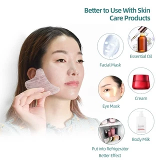 พร้อมส่ง🌈หินกัวซาปลาโลมา หยกนวดหน้าของแท้ ที่นวดหน้าเรียว ที่ลดเหนียง รูขุมขนกระชับ ลดหน้าบวม หน้าใส ช้ง่ายจับถนัดมือมาก