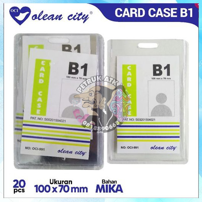 [PAK] ID CARD CASE B1 VERTICAL OCI PLASTIC ID CARD NAME CARD CASE / MICA ID CARD ONACITY (20 แผ่น)