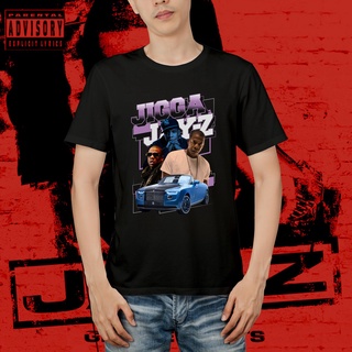 แขนสั้นcrew neckRapp TEE JIGGA JAY-Z GRAPHIC เสื้อยืดพรีเมี่ยม ลายกราฟิก NAVY สีดํา สีขาว คุณภาพ S-XXXXL