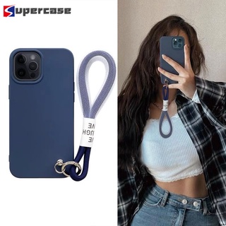 Anti-lost Casing OPPO Reno 6 5 4 3 Pro Lite 6Z 5F 5Z 4F 4Z 2 Z 2Z 2F 5G 4G Cover Simple Soft TPU Phone Case With Strap