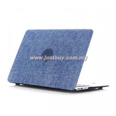 Macbook PRO Retina 13 นิ้ว A1502/A1425 Jeans Rubberized Hard Case - สีน้ําเงินเข้ม