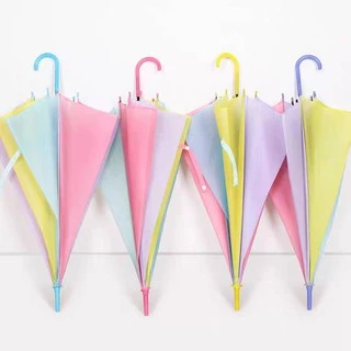 พร้อมส่ง!! ร่มใส สไตล์เกาหลี มีด้ามจับ ด้ามจับใหญ่พิเศษ!! พับได้ กันฝน พกพาสะดวก ร่มพับ ร่มสีใส