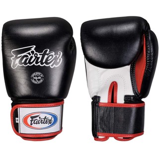 นวมชกมวยไทย หนังแท้ FAIRTEX MUAY THAI BOXING GLOVES BGV1 Black White Red Training Sparring gloves Pls place 1 pair/order