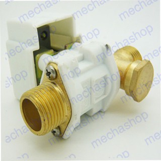 โซลินอยด์วาล์วน้ำ โซลินออยด์ไฟฟ้าปิดเปิดน้ำ วัสดุทองเหลือง Electric Solenoid Valve for Water Air N/C 220V AC ขนาด 1/2