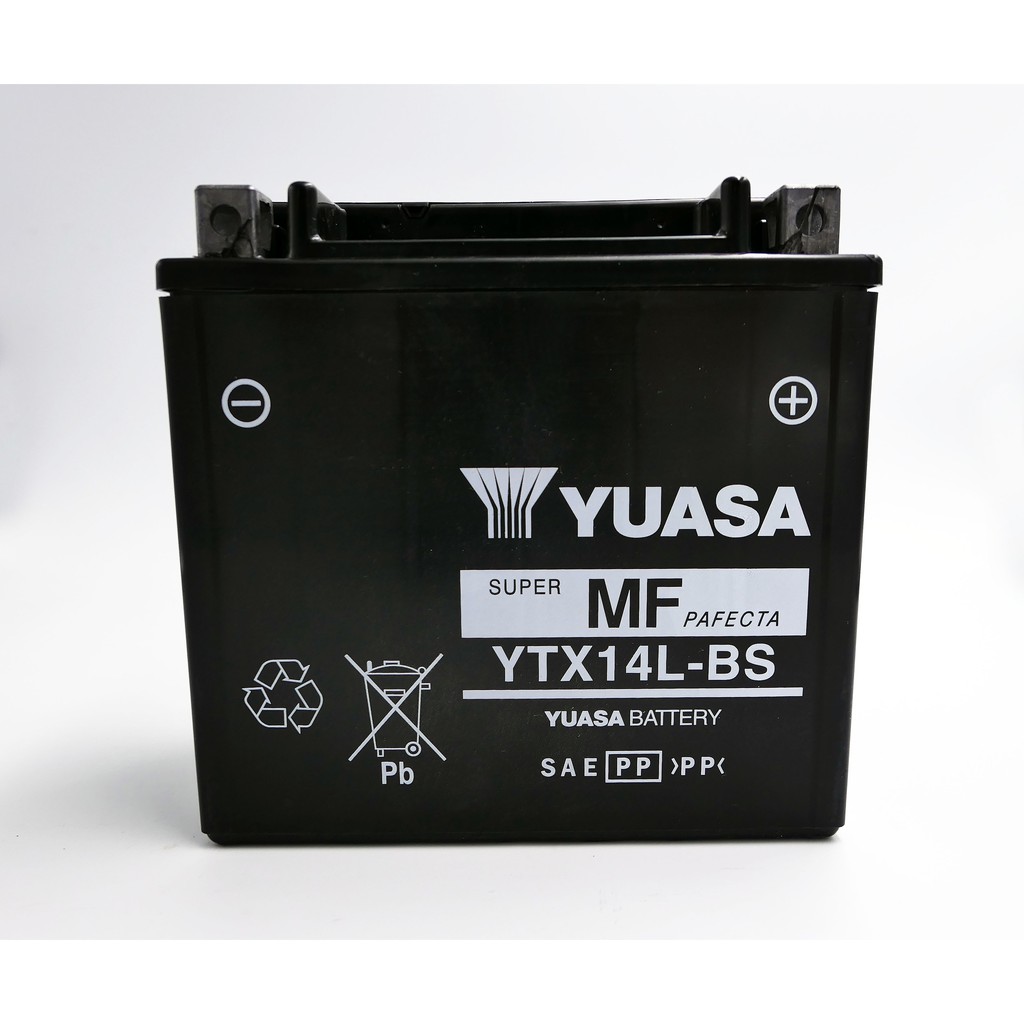 YTX14L แบตเตอรี่มอเตอร์ไซค์ YUASA รุ่นYTX14L-BS(12V12AH) ของแท้/ส่งฟรี ...