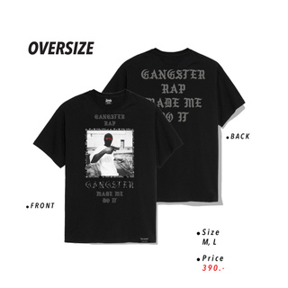 Fifty Cent ® เสื้อ Oversize ไซส์ใหญ่ รุ่น Rap Gang สีดำ ชาย หญิง M L / Os