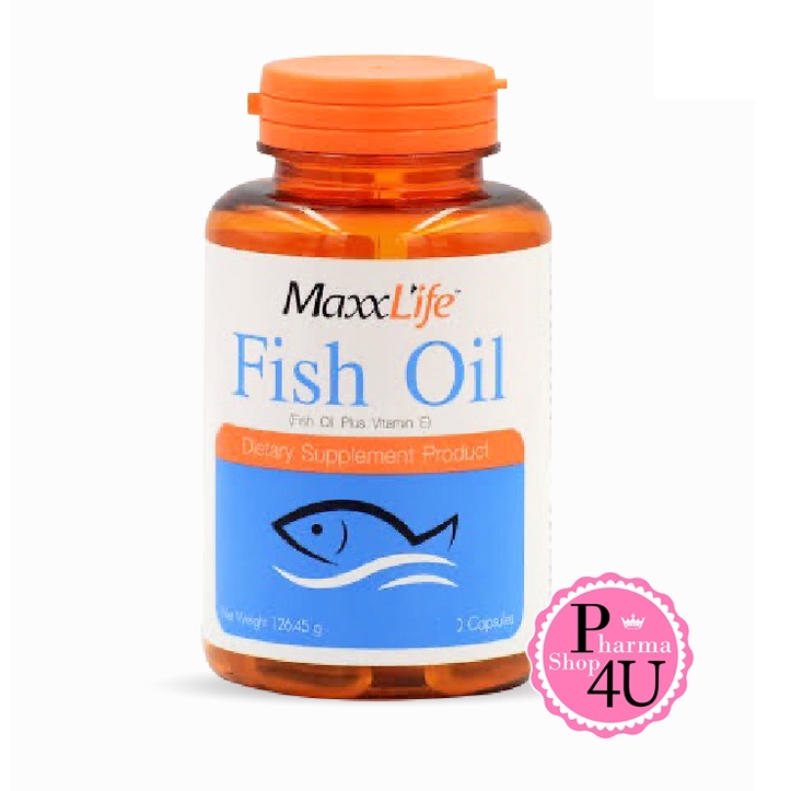 MaxxLife แม็กซ์ไลฟ์ Fish Oil น้ำมันปลา ผสมวิตามินอี FishOil 30แคปซูล[10001]