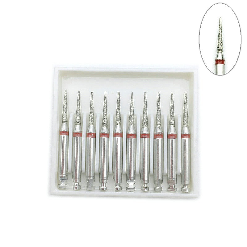 ความเร็วต่ําทันตกรรมเพชร Burs 10 ชิ้นสําหรับ RA 2.35mm Shank Handpiece Polisher เครื่องมือทันตกรรม TC-R21F