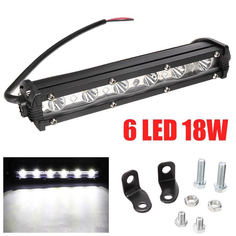 เเพค 1ชิ้น สว่างตาเเตก! 7inch 18 วัตต์ 6000 พันทำงานไฟบาร์โคม SUV รถบรรทุก 12v-24v led