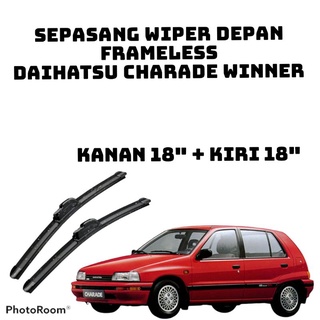 [คู่] ที่ปัดน้ําฝน DAIHATSU CHARADE WINNER ซ้าย ขวา กรอบยาง แบบเต็มคู่