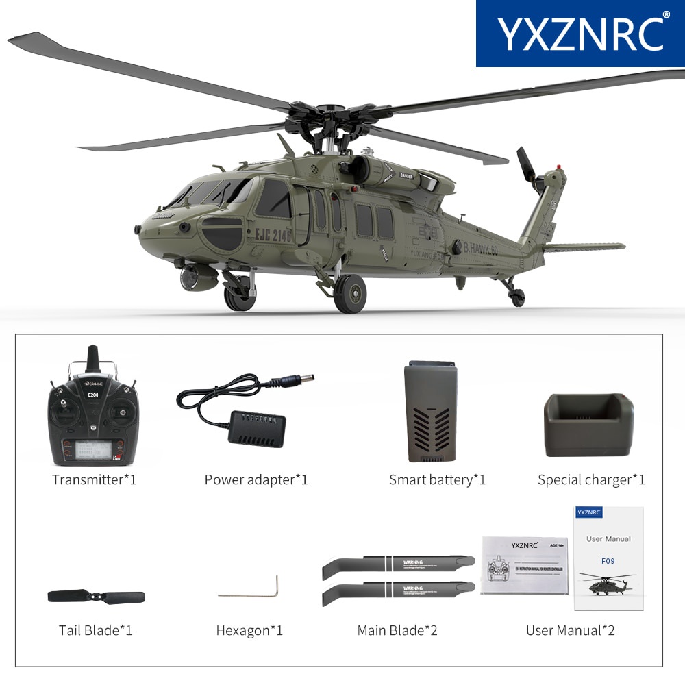 [In stock] F09 RC Helicopter 147 Scale Of The UH60Black Hawk 6