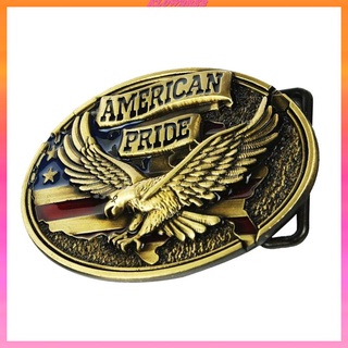 [พร้อมส่ง] หัวเข็มขัดคาวบอย ลาย American Pride แบบนูน สไตล์โบราณ แฟชั่นอเมริกัน สีบรอนซ์