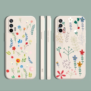 เคสโทรศัพท์ซิลิโคนลายดอกไม้สําหรับ Oppo A16 A94 A53 A15/A15S A12 Ax7 A53 A52 A72 A92 A74 A54 5G