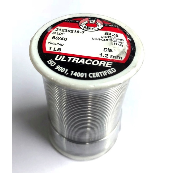 ตะกั่วบัดกรี ULTRACORE ALLOY 60/40 ขนาดเส้นผ่านศูนย์กลาง 1.2 ม.ม. ...