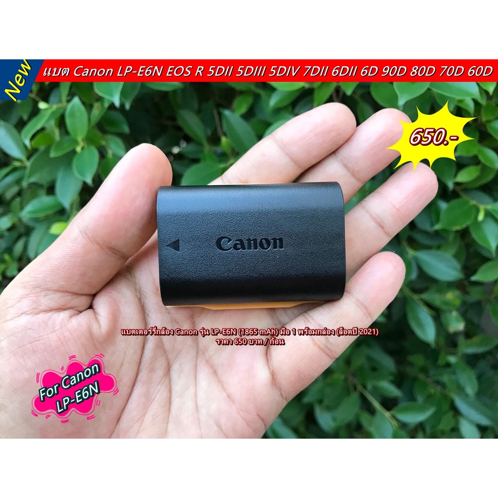 Batterry กล้อง Canon 5DS 5DSR 5DIV 5DIII 5DII 5D2 7DII 7D 6DII 6D 80D 90D 70D 60D EOS R EOS R5 EOS R6