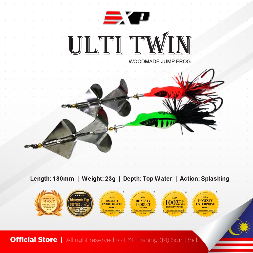 EXP Ulti Twin Slash เหยื่อ ULTIMATE เหยื่อตกปลาช่อนสําหรับ Toman Haruan Bujuk Buzz เหยื่อ