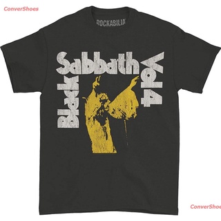 เสื้อยืดผู้ชายและผู้หญิง Black Sabbath Vol. 4 Vintage Coal T-Shirt Short sleeve T-shirts