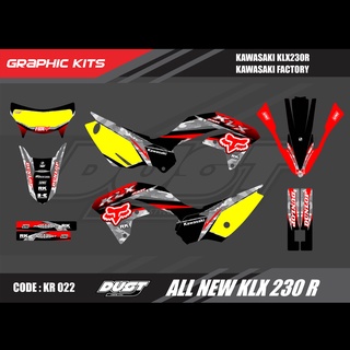 สติ๊กเกอร์วิบาก KAWASAKI KLX 230R ทั้งคัน Graphic kit สติ๊กเกอร์เคลือบเงา สุดคุ้ม