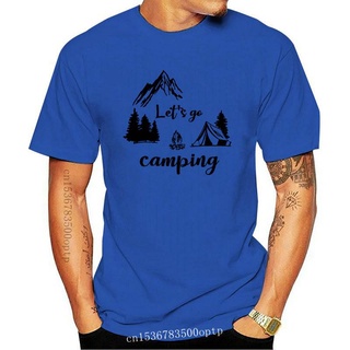 [S-5XL] เสื้อยืด พิมพ์ลาย Lets Go Camping แฟชั่นฤดูร้อน ขนาดใหญ่ IPbibm57AGocdp52