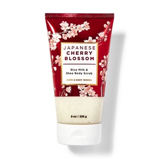 Bath &amp; Body Works / Rice Milk &amp; Shea Body Scrub 226 g กลิ่นJAPANESE CHERRY BLOSSOM