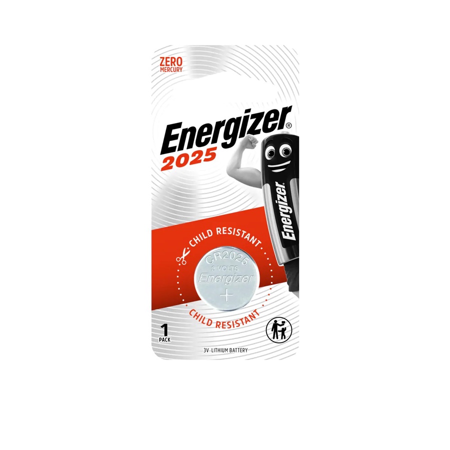 ถ่านกระดุม Energizer Lithium battery 3V รุ่น CR2025 (DL2025) แท้ศูนย์