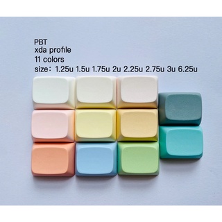 พร้อมส่ง [SET B] Keycap PBT Blank XDA Profile ขนาด 1.25u 1.5u 1.75u 2u 2.25u 2.75u มี 12สี คีย์แคป ปุ่มกด เปล่า Modifier