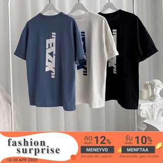 เสื้อยืดชาย oversize คอกลม แขนสั้น(kk4）