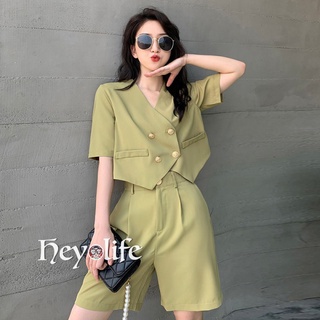 Korean cardigan short sleeve crop top blazer suit for women fashion shirts women blouse AH0F