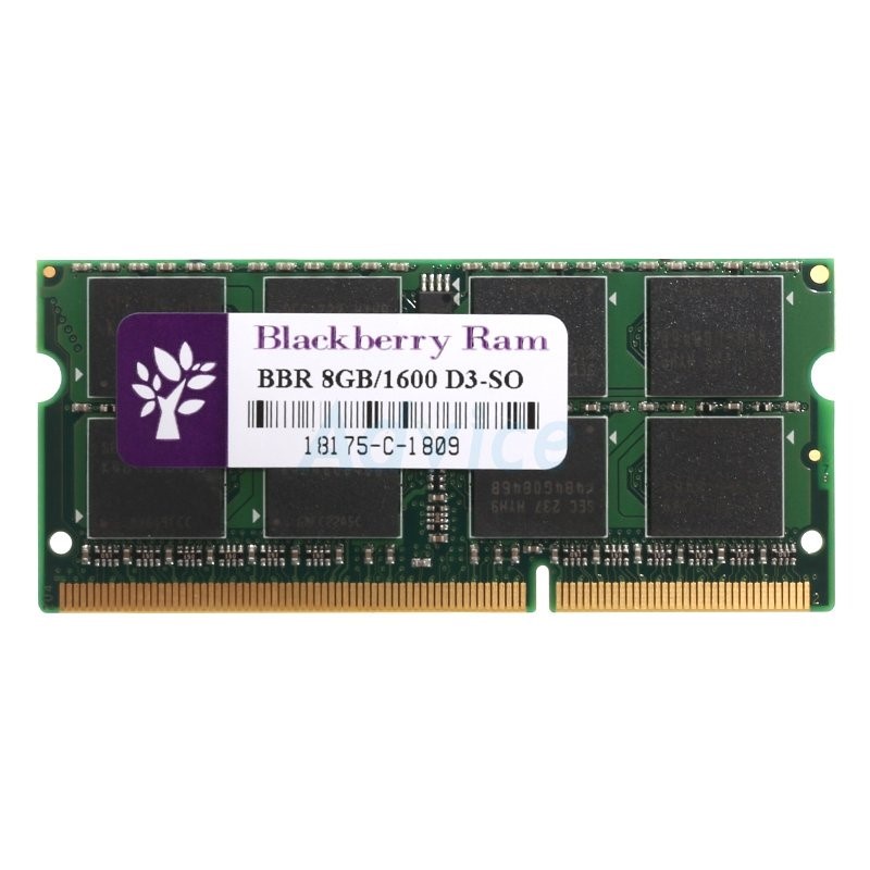 RAM DDR3(1600, NB) 8GB BLACKBERRY 16 CHIP แรมสำหรับโน๊ตบุ๊คประกัน LT.