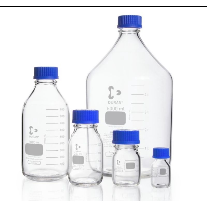 DURAN® Original Laboratory Bottle, clearขวดแล็บ ขวดแก้วทดลอง ขวดแก้วใส่น้ำ ใส่สาร ขนาด 10 ml - 20000