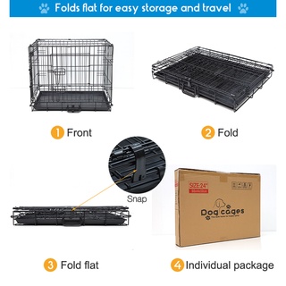 กรงสัตว์เลี้ยง กรงสแตนเลส อย่างดี ไม่เป็นสนิม กรงเหล็กพับได้ size 76x46x56cm ใหญ่ ไม่คับแคบ เปิดด้านหน้าและด้านบน