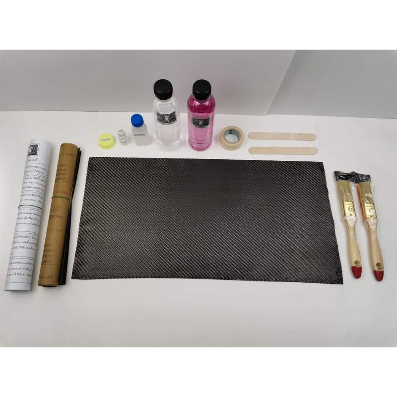 ชุดหุ้ม​คาร์บอน​แท้​  ลาย​ 2​  240​กรัม​ ขนาด​50x50​ ซ.ม.​ (+คู่มือ​สอน​หุ้ม​แบบละเอียด)​