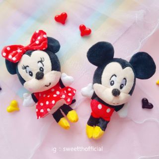 (พร้อมส่ง) ยางรัดผม Mickey &amp; Minnie mouse