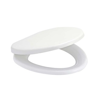 ฝารองนั่ง ฝารองนั่งพลาสติก C900561 ขาว ทรงกลม อะไหล่ห้องน้ำ ห้องน้ำ PLASTIC TOILET SEAT C900561 WHITE