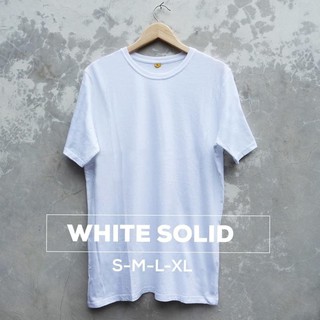 เสื้อยืด Plain T-Shirt COTTON COMBED 30s White Color Size S M L XL XXL 3XL