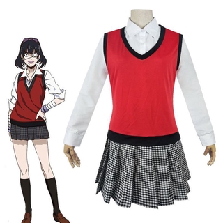 Kakegurui Midari Ikishima Outfit School Uniform Dress Cosplay Costume Suit  #Anime