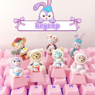 【คีย์แคป】ปุ่มกดคีย์บอร์ด Abs R4 OEM ลายการ์ตูน Duffy StellaLou Cherry MX สีชมพู DIY