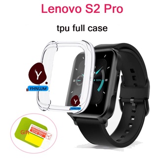 เคส Lenovo S2 Pro smart watch เคส สาย  Lenovo S2prowatch Case กรอบเคสนาฬิกา TPU Soft Shockproof Case Lenovo S2 pro watch film glass TPU