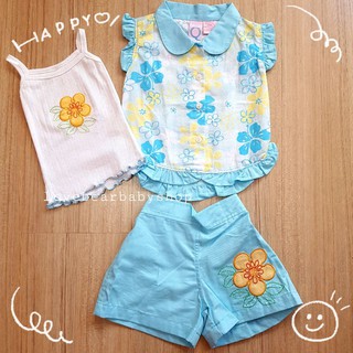 เสื้อผ้าเด็ก เซต 3 ชิ้น ไซส์ 9-12M สินค้าพร้อมส่ง