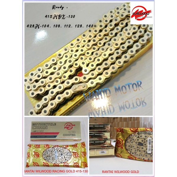 โซ่ทอง wowwood 428h-104, 428h-108,428h-112,428h-128,428h-140