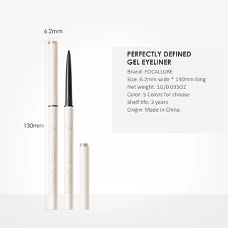 Focallure อายไลเนอร์เจล แบบดินสอ กันน้ำ ติดทนนาน มีชิมเมอร์ บางเฉียบ 1.7 eyeliner