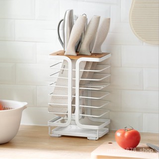 ที่เก็บมีดครัว ชั้นเก็บมีด Storage Holders พร้อมถาดรองน้ำ Kitchen Fork Spoon And Chopsticks Rack Knife Holder