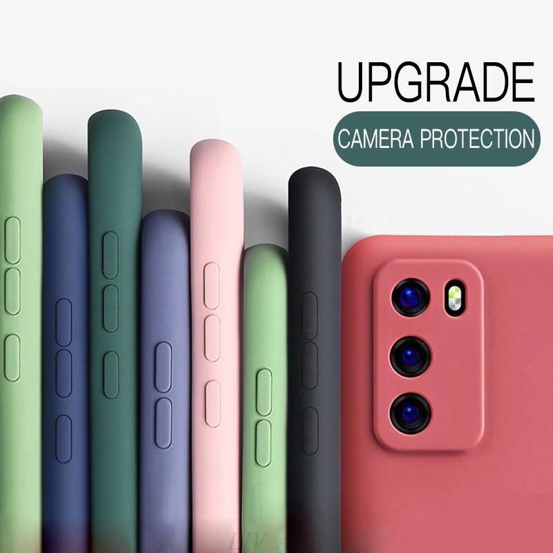 เคสโทรศัพท์มือถือซิลิโคน สีพื้น ป้องกันกล้องถ่ายรูป สําหรับ Xiaomi Poco M3 X3 Redmi Note 9S 8 9 A K30 Redmi 9T